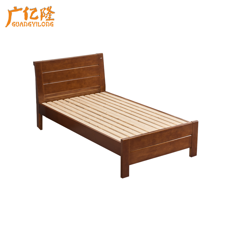 广亿隆实木床胡桃色