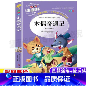 [正版]木偶奇遇记三年级四年级五年级必读原著卡洛科洛迪彩图美绘课外书小学生青少年彩图美绘插画版名师导读带批注读后感山东