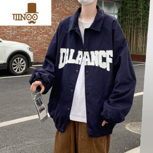 YANXU春季薄款外套男工装夹克美款复古新款嘻哈棒球服休闲宽松情侣上衣