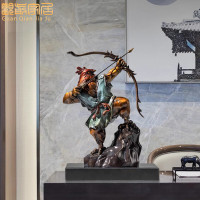 《开工大吉》全黄铜摆件工艺品新中式客厅公司办公室装饰开业礼品 开工大吉[22*11*30]CM