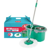 美丽雅旋转拖把不锈钢材质超细纤维拖把头国产高效清洁家用必备