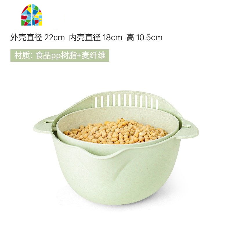 洗葡萄洗菜盆 塑料 家用 厨房洗水果 FENGHOU 蓝色-大号洗菜篮洗菜篮