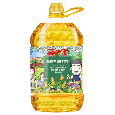 葵王鲜榨玉米胚芽油6.18L食用油玉米油纯天然营养丰富烘焙专用蛋糕