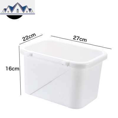 厨房挂式垃圾桶有盖子塑料长方形带盖可挂式家用橱柜无盖悬挂式 三维工匠
