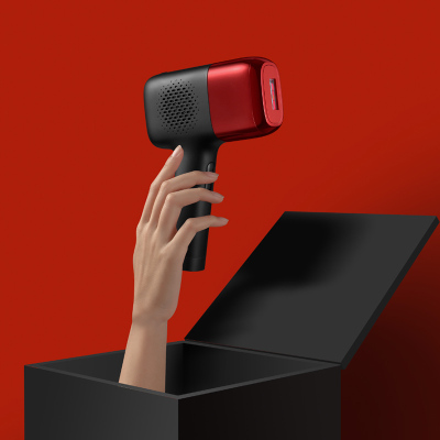 AMIRO脱毛仪家用红光波激光冰点脱毛器剃毛器腋下全身刮毛神器640nm+脱毛仪器黑色