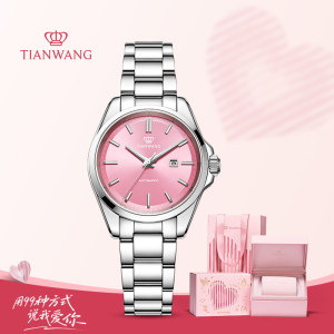 天王好彩机械女表轻奢大表盘钢带女士手表时尚新款正品腕表51586
