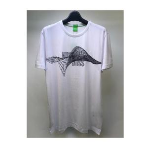 Hugo boss男款白色纯棉圆领短袖T恤简约休闲舒适透气百搭上衣