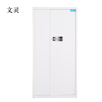 文灵钢制密码文件柜保险柜铁皮资料柜通门白色国宝锁420*900*1850