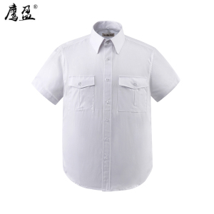 鹰盈 短袖白色衬衣 (可定制) YY0254 件