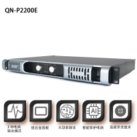 启诺 QN-P2400E 两通道数字功放 专业会议功放 400W 黑色