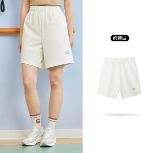 361°运动短裤女夏季新款针织宽松透气五分裤女复古学院风休闲短裤女