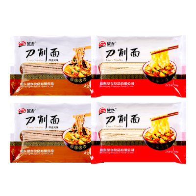 望乡刀削面混合装500g*4原味2包荞麦2包共2000g中式面条花边刀削面片
