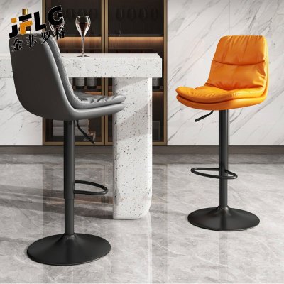 苏宁 金菲罗格 办公家具 简约软包靠背固定脚吧椅 颜色备注