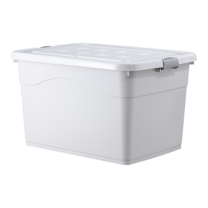 翌嘉YJ3111302塑料收纳箱衣服整理箱杂物储物箱子 80L浅灰色