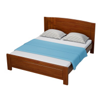 臻远ZY5062707 实木环保漆家具 实木双人床 1.8米含10cm床垫 胡桃色