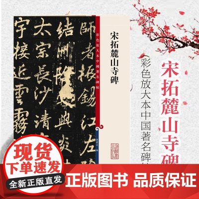 彩色放大本中国著名碑帖 宋拓麓山寺碑 孙宝文 编 书法碑帖 篆刻鉴赏 毛笔字教材字帖 正版图书籍 上海辞书出版社 世纪出