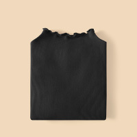 木耳边打底衫女 秋冬款保暖内衣 内搭修身显瘦毛圈绒纯色长袖