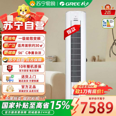 格力(GREE)KFR-50LW/(50555)FNhAb-B1 2匹新一级变频深度清洁智能wifi英砂金