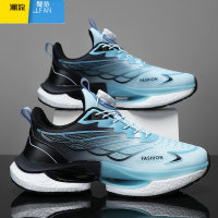聚范夏季男鞋旋转纽扣跑步青少年学生爆米花超轻减震透气休闲运动潮鞋