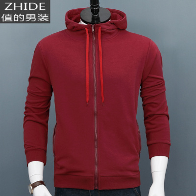 SUNTEK2020新款长袖高领卫衣男士秋装修身上衣色棉秋冬季开衫外套潮卫衣