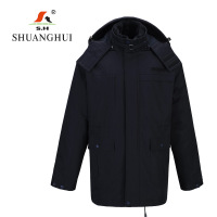 双惠男女款冬季标志工作服上衣SHC2017-36,填充90白鸭绒黑色带毛领155-195