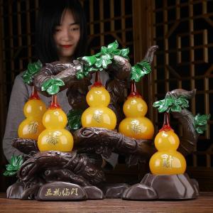 美帮汇玉葫芦中式摆件家居酒柜装饰品博古架玄关工艺品创意摆设