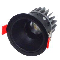 LED射灯 防眩光 嵌入式 黑架+黑杯-单头15W白光