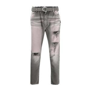 Off-White奢侈品服饰男石洗效果直筒牛仔裤 OMYA005E20DEN001-0901