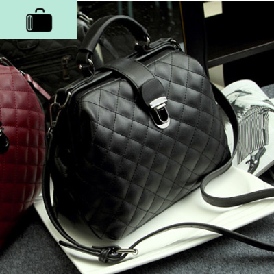 2019新款菱格医生包时尚女士手提包韩版单肩包百搭斜挎包女包包潮NEW LAKE女士单肩包