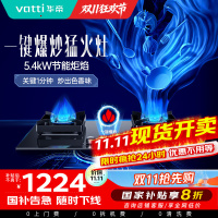 华帝(vatti)5.4KW燃气灶双眼灶具 一键爆炒家用猛火 嵌入式充电/电池两用全进风玻璃灶台i10095B 天然气