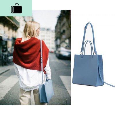 极简约纯色大容量托特包包女2020早春新款韩国小众单肩斜跨手提包NEW LAKE女士单肩包