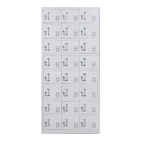 乙壬收纳柜财务档案柜资料柜加厚文件柜办公室带锁铁皮柜二十四门更衣柜