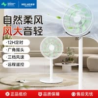 美菱电风扇家用卧室宿舍立式摇头强力大风力平面扇落地扇[遥控款]