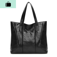 皮女包大包托特包秋冬单肩包斜挎包手提简约妈妈包中年包NEW LAKE 皮托特包[黑色]女斜挎包