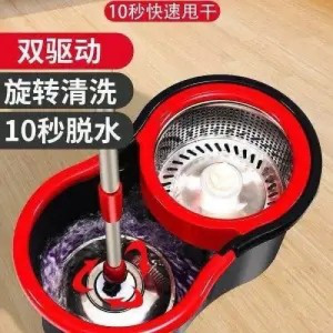 加厚全钢旋转拖把桶拖地桶免手洗好神拖双驱动干湿两用拖把旋转