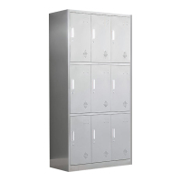 乙壬不锈钢更衣柜员工衣柜储物柜更衣室储物柜304九门储物柜(不带板)
