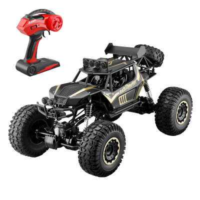 星域传奇遥控车50厘米合金车壳越野四驱车充电动遥控汽车大脚攀爬赛车儿童玩具雅黑色