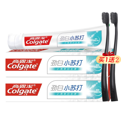 高露洁劲白小苏打牙膏茉莉白茶120g*2支装