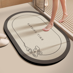 [补贴10%]40*60cm-厚3mm-经济款 卫生间地垫浴室防滑吸水厕所强门口洗手间硅藻泥速干脚垫地毯卫浴