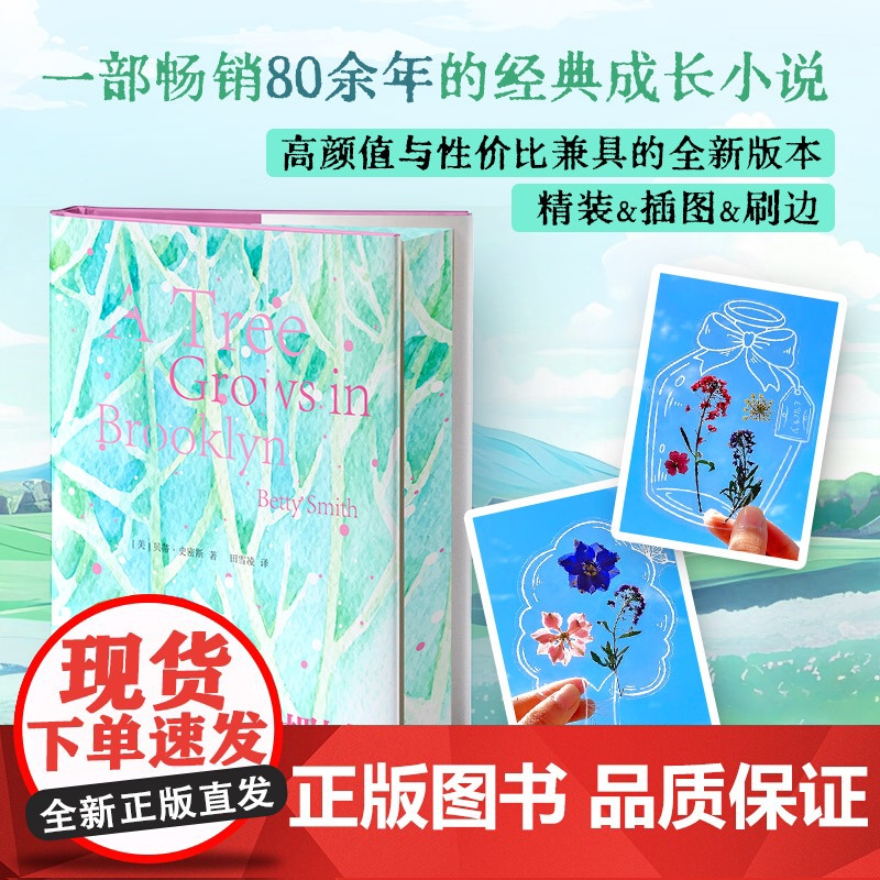 [礼盒+刷边+赠书签]布鲁克林有棵树 贝蒂·史密斯青少年版女性成长教育自我实现之书温暖治愈外国文学经典作品中小学生课外阅