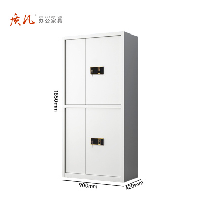 苏宁 质凡 办公家具 通双节带斗保密柜指纹密码锁/ZF-BMG160/900*420*1850mm/厚度1.0mm