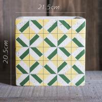 家柏饰(CORATED)氧气系列方体水泥花器花盆花瓶装饰收纳摆件清新艺术风格 A需要打孔请备注 大