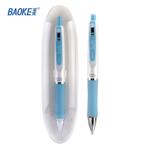 宝克(baoke) PC3968 按压中性笔 0.5mm 玫瑰粉/北暮蓝/森溪绿/卵石灰/卡其黄 单支装(黑色)