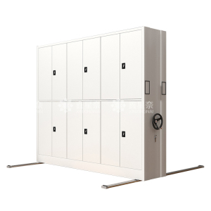 鑫星奈 手摇密集架移动档案柜钢制轨道密集柜 一列3组