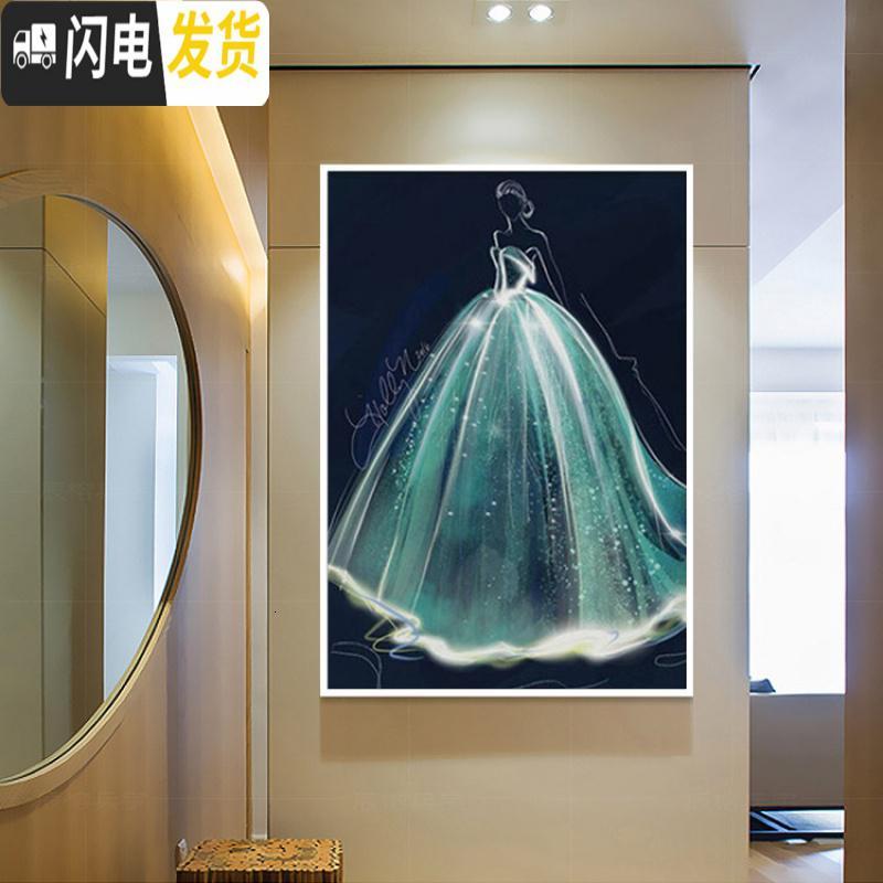 三维工匠蒙娜丽莎2018新款简单十字绣客厅简约现代清新小幅餐厅卧室刺绣线 [丝线-满绣4股]56*75厘米[线量多配]