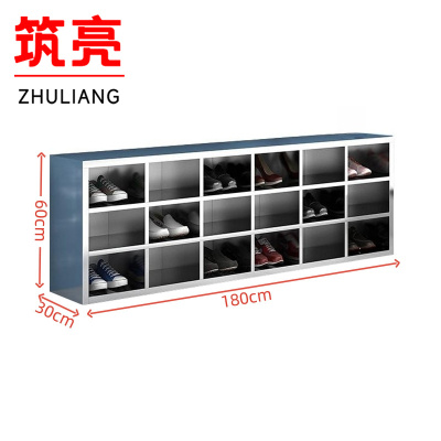 筑亮 不锈钢鞋柜 单面18格 个