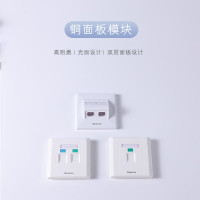仟炬单口平面面板 QJMB-TBPK1-WH86型单口光面平面面板,Keystone,白色