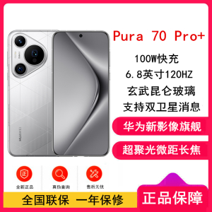 [全新]华为Pura 70 Pro+ 光织银 16GB+1TB 新一代影像系统 100W超级快充 昆仑玻璃 120Hz刷新率 智能手机