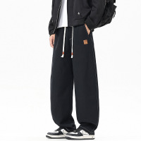 秋季新款休闲裤子男装美式潮牌宽松直筒百搭垂感阔腿长裤