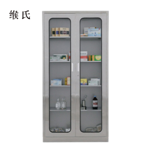 缑氏文件柜不锈钢柜子储物柜资料柜档案柜带锁文件柜304通玻文件柜